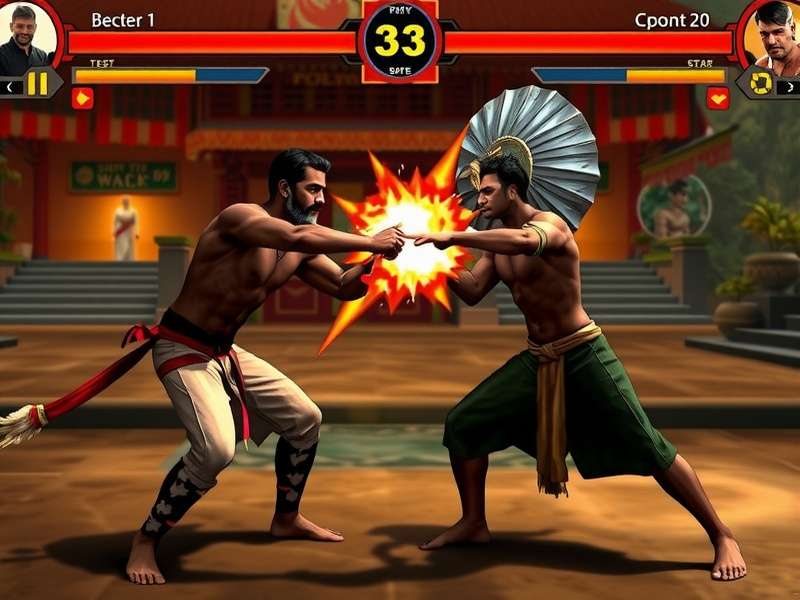 Scorching Edge Fight Gameplay Screenshot showing Kalaripayattu combat
